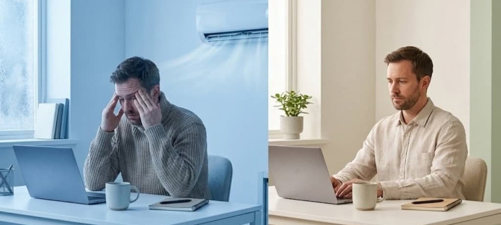 Temperatura Ideal para Produtividade: Guia Completo de Conforto Térmico, Foco e Energia Mental - Imagem do artigo original